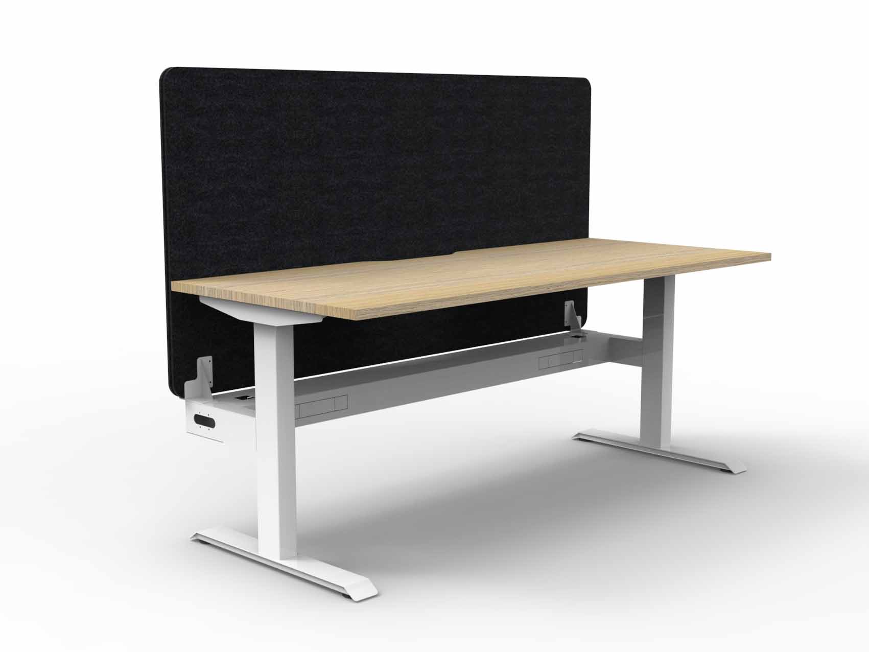 Boost Static Single Sided Workstation with Cable Tray and Eco Screen